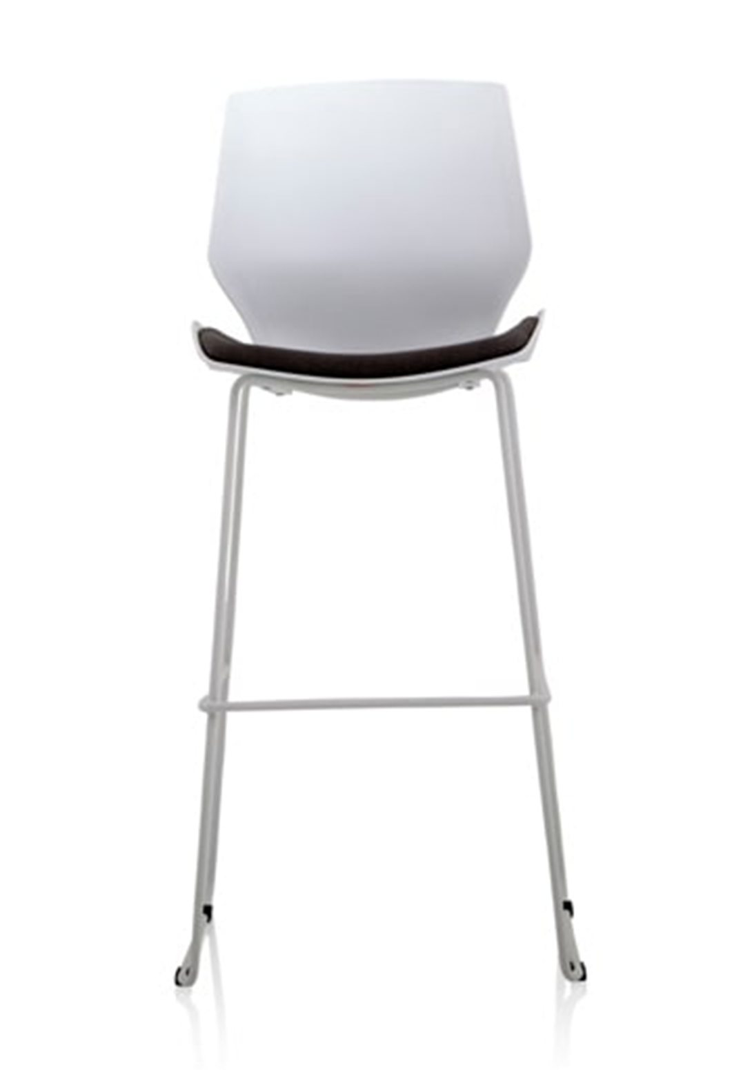 Florence White Frame Fabric Seat High Stool Chair