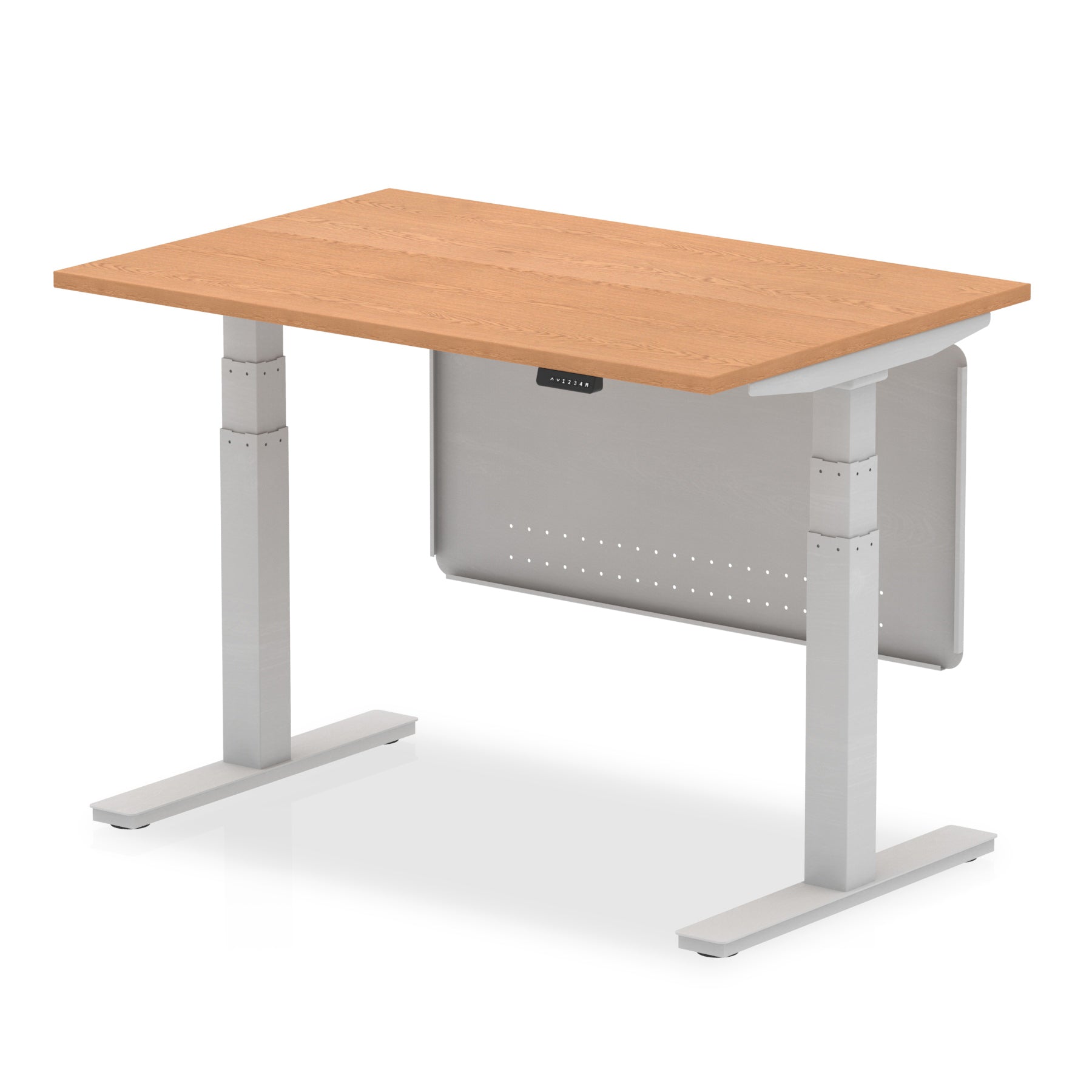 Air Height Adjustable Desk without Cable Ports with Steel Modesty Panel