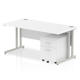 Impulse 1600mm Cantilever Straight Desk With Mobile Pedestal