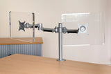 Impulse Double Height Adjustable Flat Screen Monitor Arm