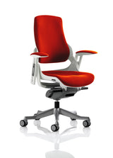 Zure High Back White Shell Executive Office Chair with Arms