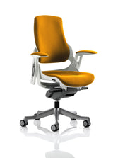 Zure High Back White Shell Executive Office Chair with Arms