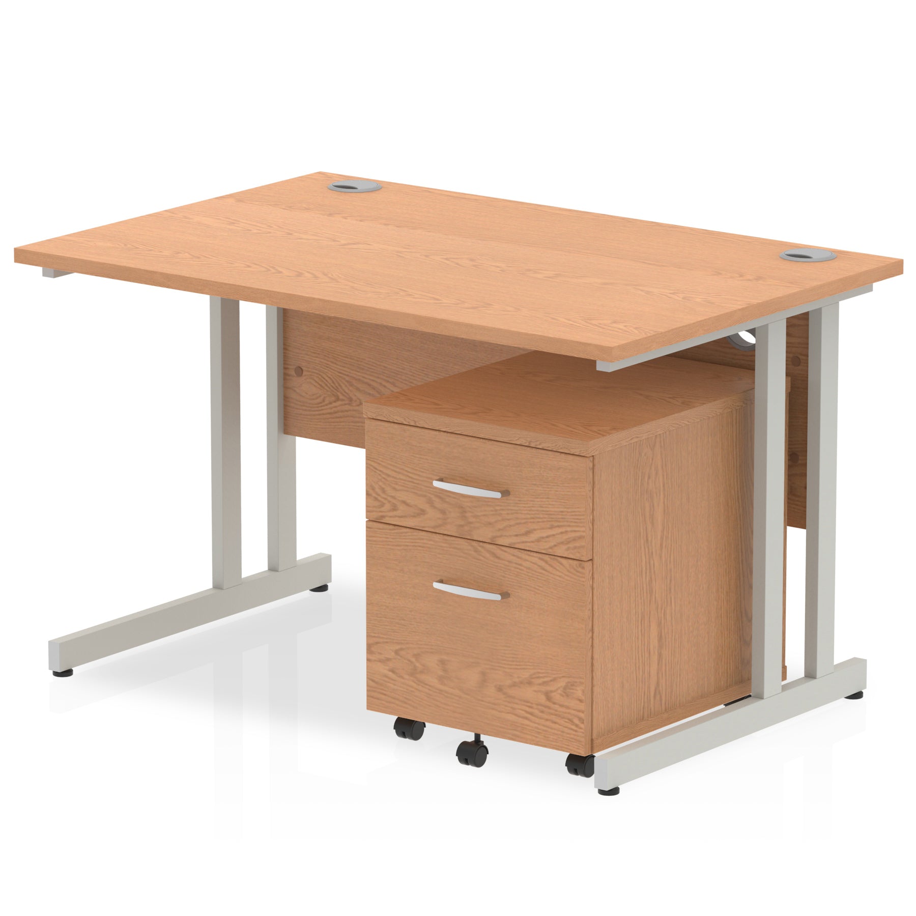 Impulse 1200mm Cantilever Straight Desk With Mobile Pedestal