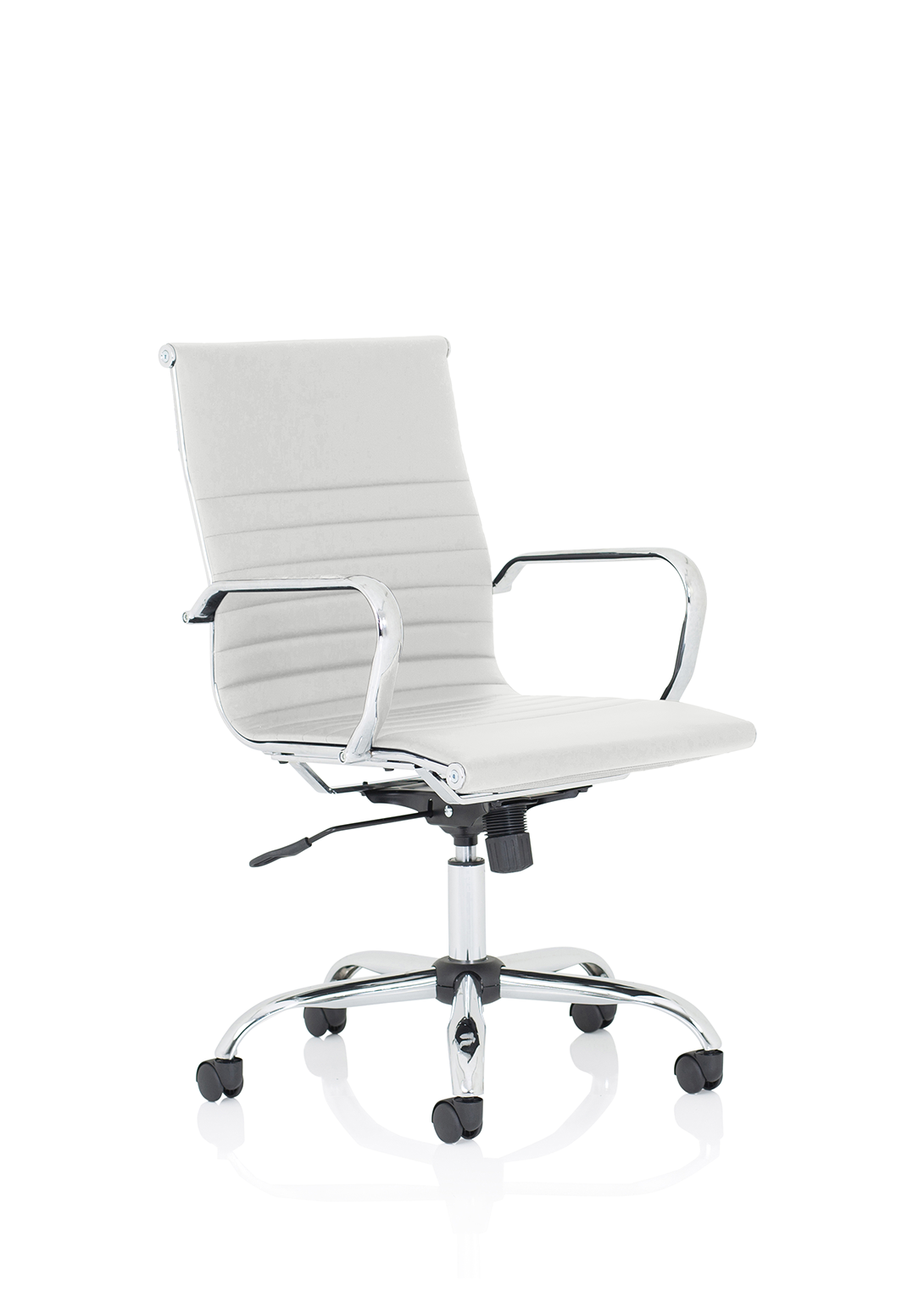 Nola Black Leather Executive Office Chair with Arms