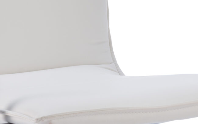echo medium back leather cantilever visitor chair with arms