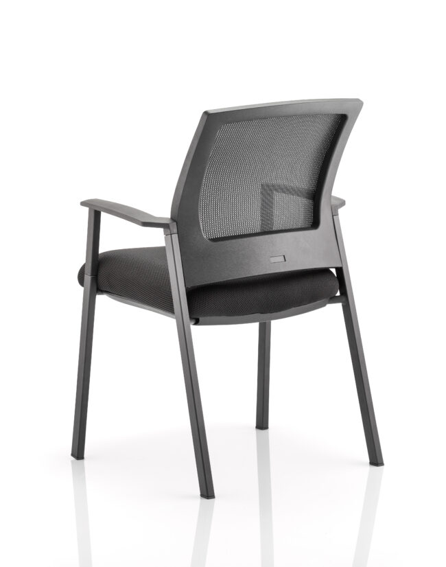 metro medium mesh back stacking visitor chair with arms