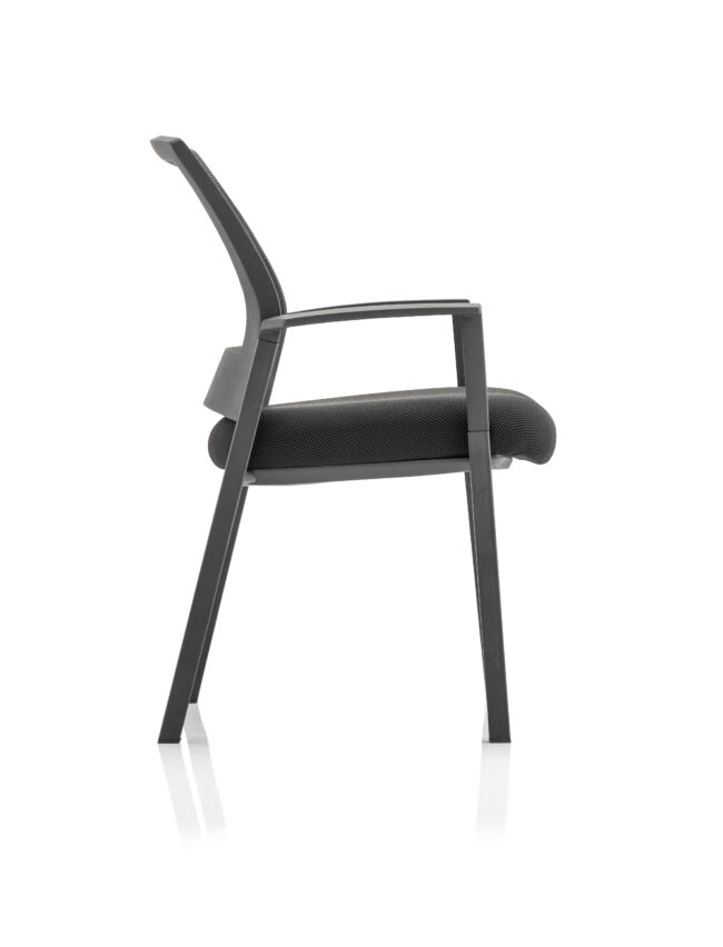 metro medium mesh back stacking visitor chair with arms