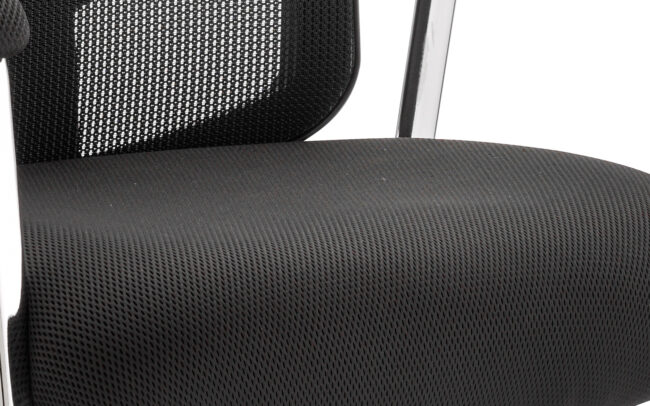 portland medium mesh back (straight leg) visitor chair with arms