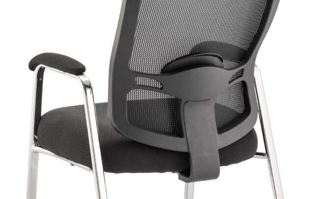 portland medium mesh back (straight leg) visitor chair with arms