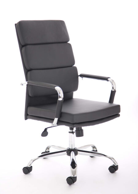 advocate medium back bonded leather executive office chair with arms