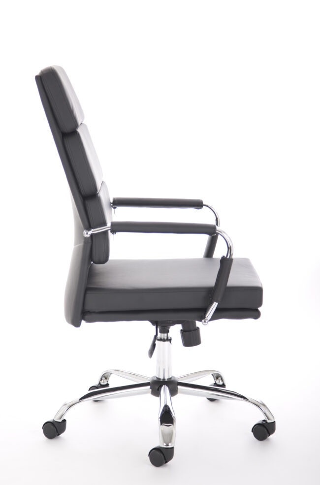 advocate medium back bonded leather executive office chair with arms