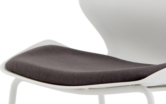 florence white frame fabric seat visitor chair