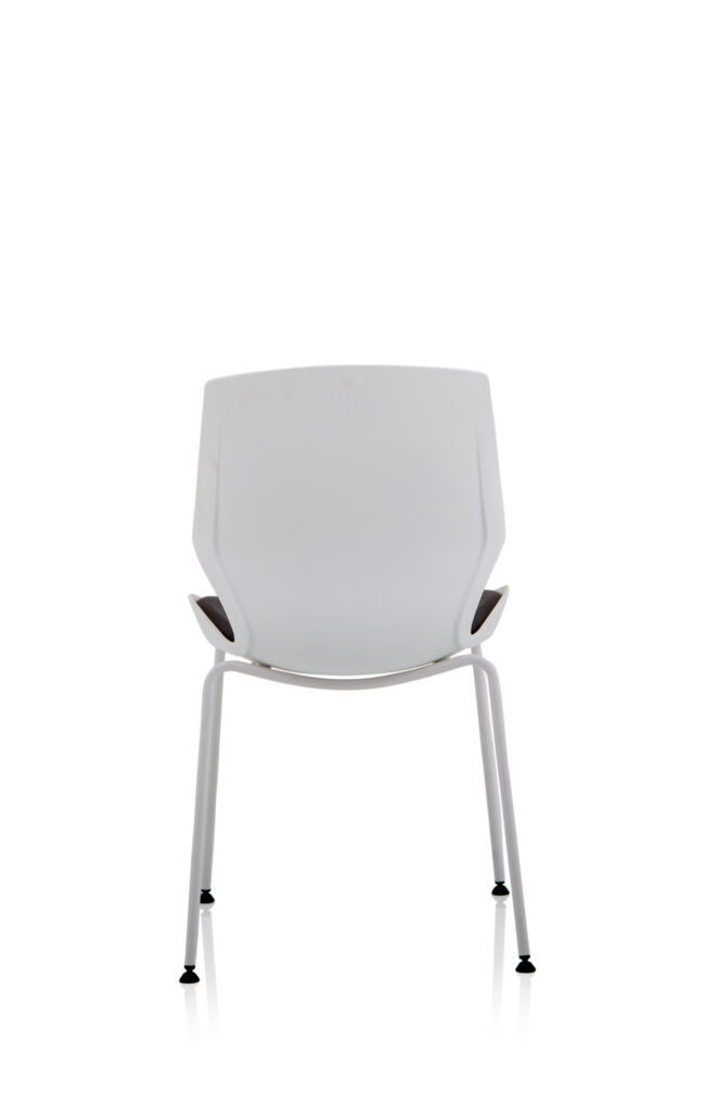 florence white frame fabric seat visitor chair