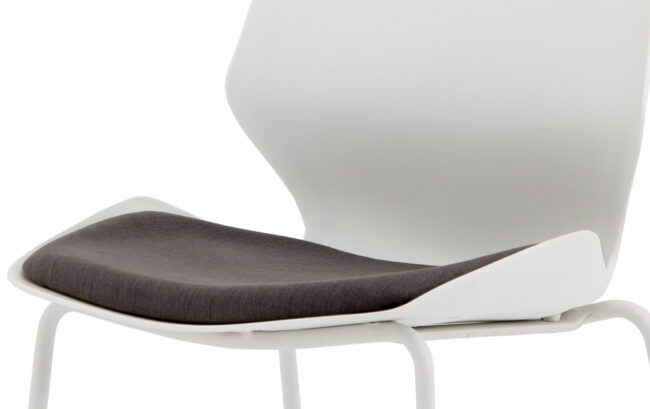 florence white frame fabric seat visitor chair