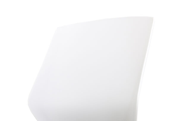 florence white frame fabric seat high stool chair
