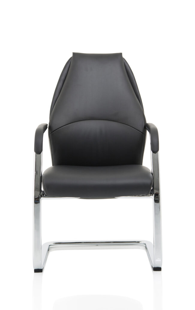 mien high back leather cantilever visitor office chair