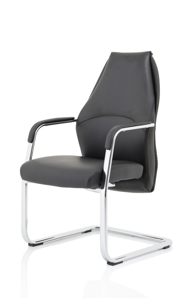 mien high back leather cantilever visitor office chair