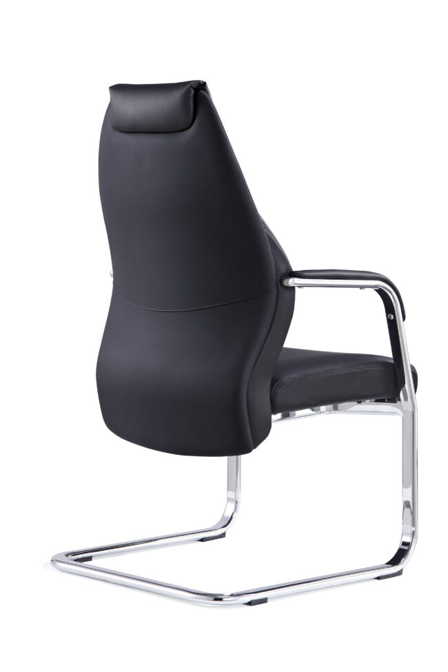 mien high back leather cantilever visitor office chair