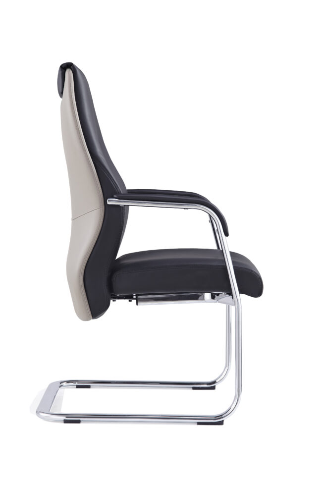 mien high back leather cantilever visitor office chair