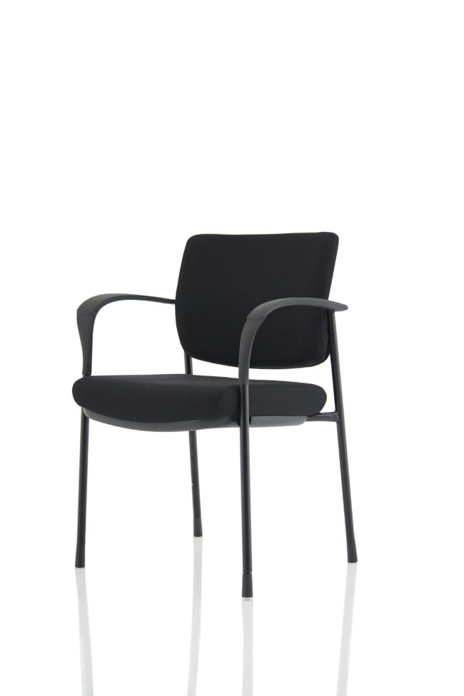 brunswick deluxe medium back stacking visitor office chair with arms