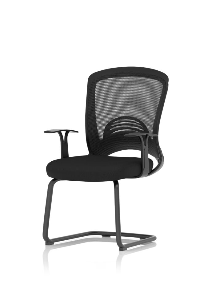 astro visitor cantilever leg mesh chair