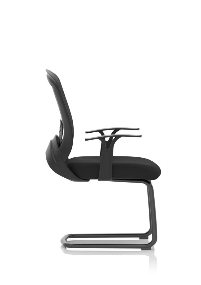 astro visitor cantilever leg mesh chair
