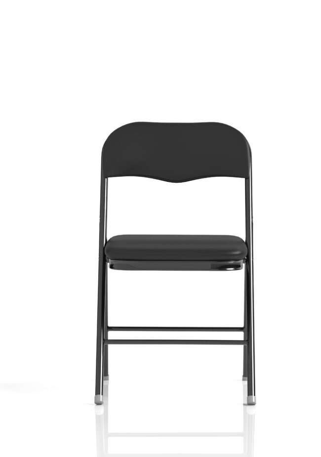 sicily black polyurethane folding chair