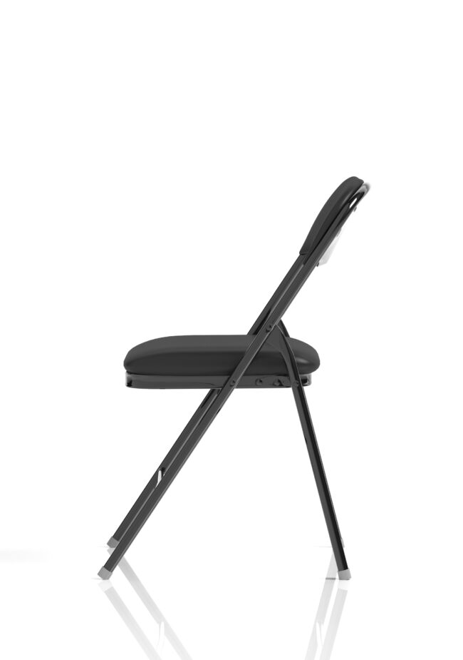 sicily black polyurethane folding chair