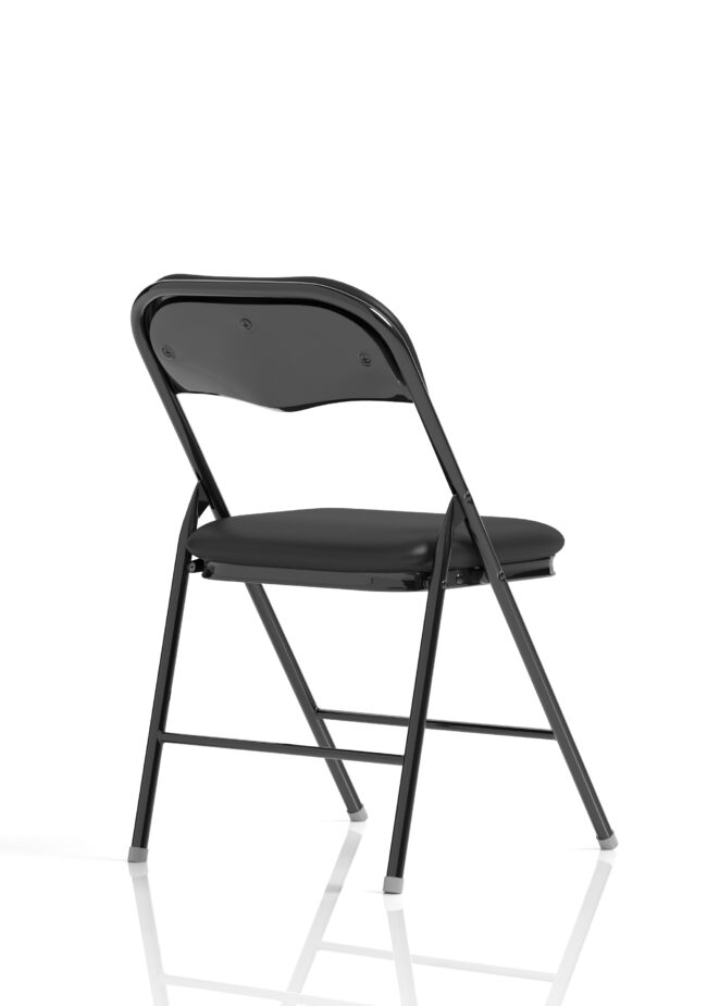 sicily black polyurethane folding chair