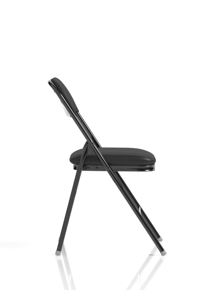 sicily black polyurethane folding chair