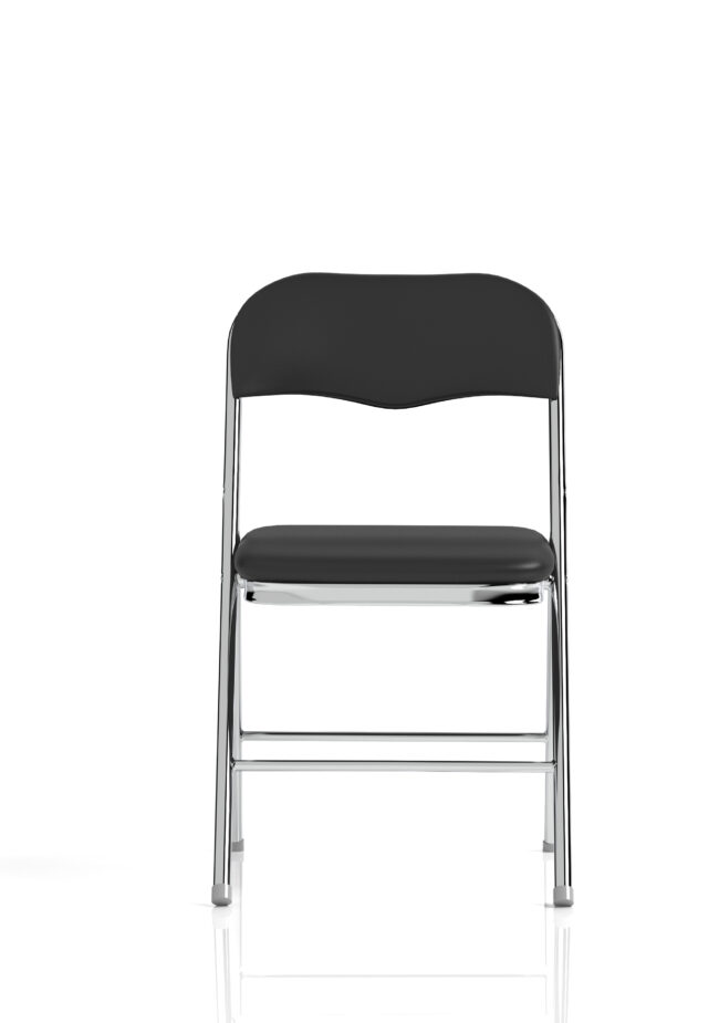 sicily black polyurethane folding chair