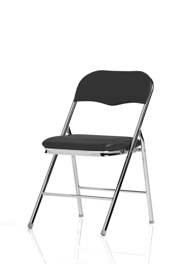 sicily black polyurethane folding chair