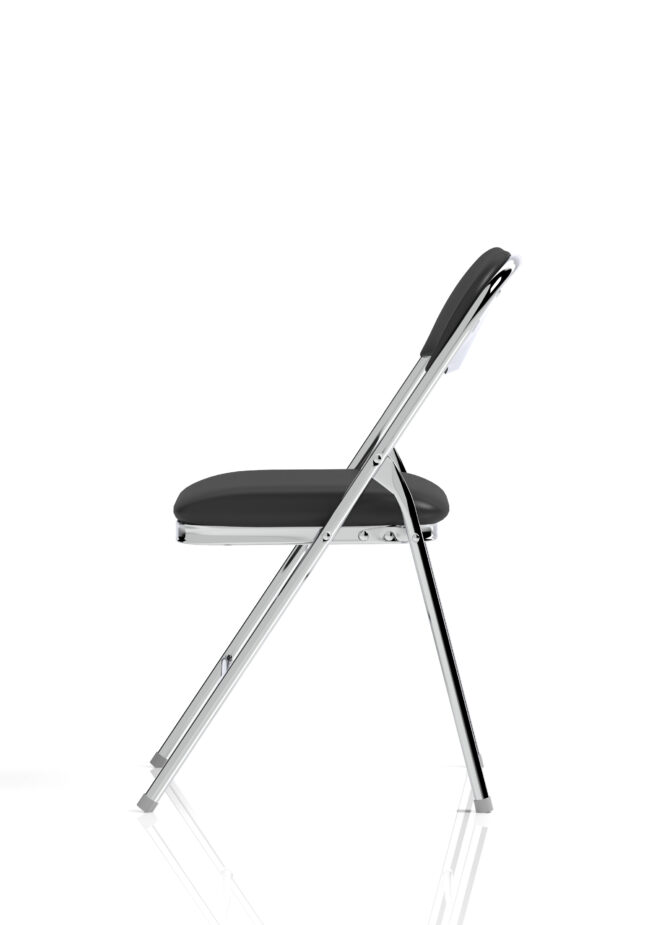 sicily black polyurethane folding chair