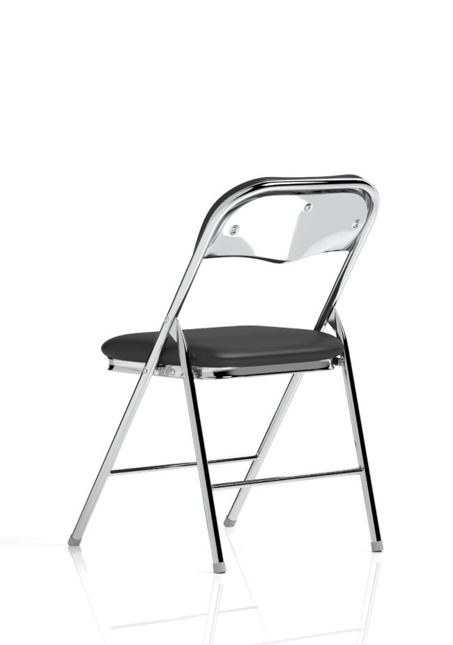 sicily black polyurethane folding chair