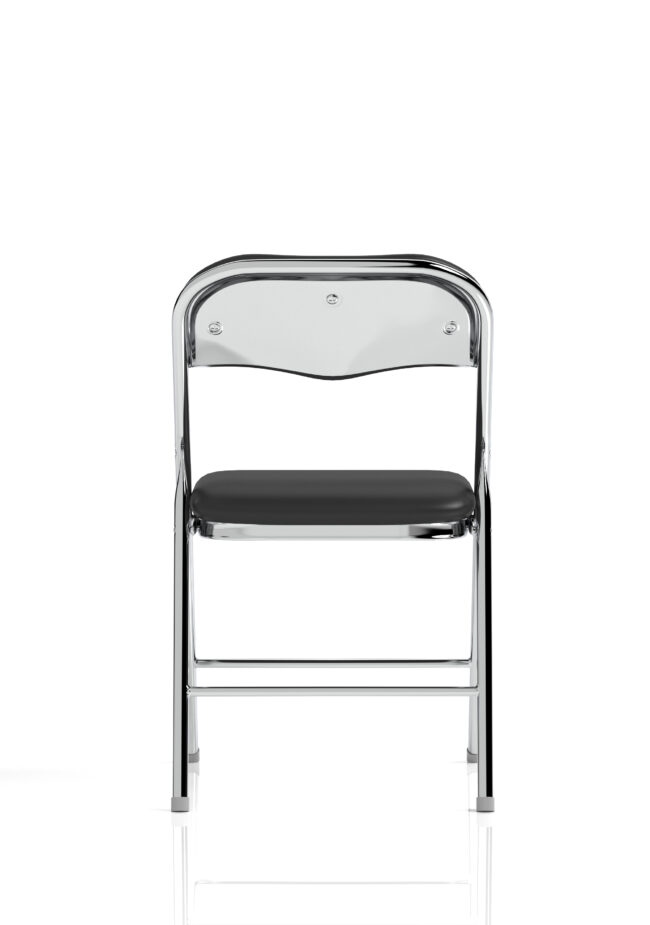 sicily black polyurethane folding chair
