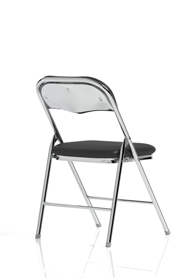 sicily black polyurethane folding chair