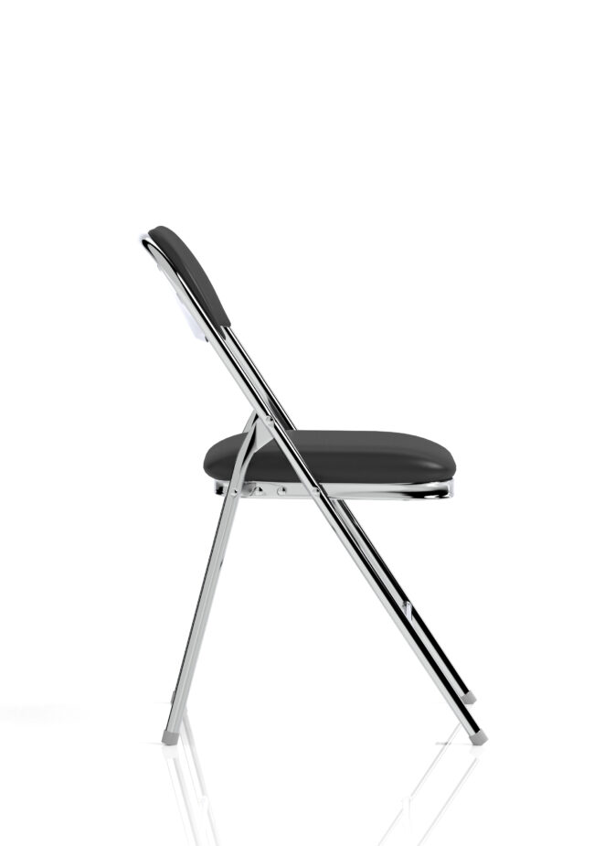 sicily black polyurethane folding chair