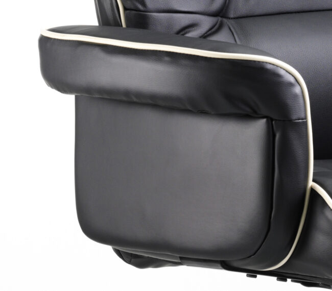 chelsea high back soft black leather executive office chair with arms