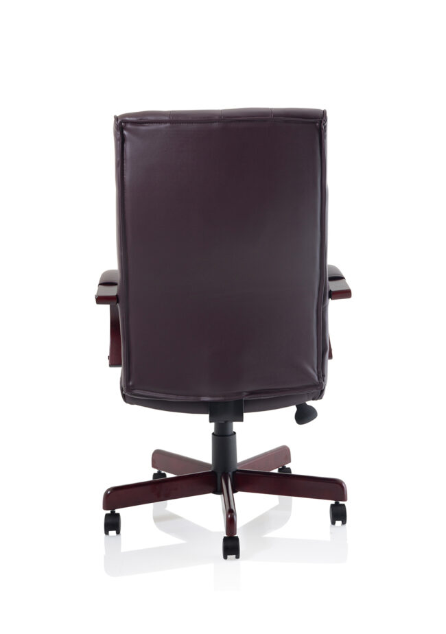 chesterfield high back leather executive office chair with arms