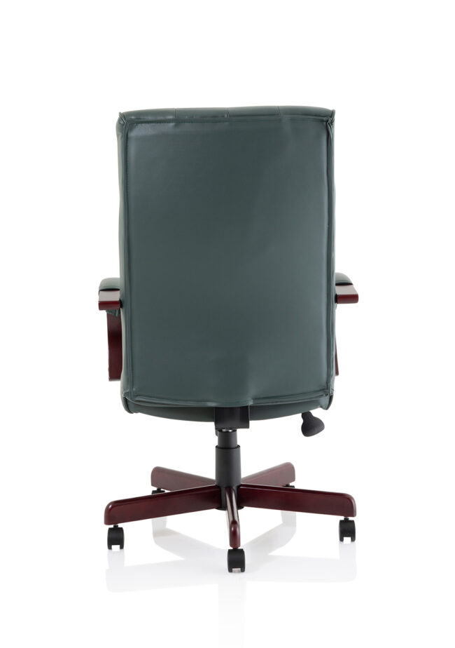 chesterfield high back leather executive office chair with arms
