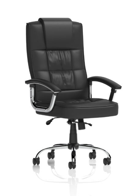 moore deluxe high back black executive office chair with arms