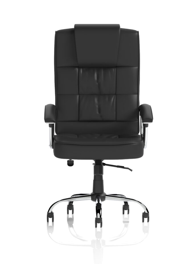 moore deluxe high back black executive office chair with arms