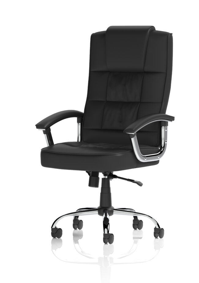 moore deluxe high back black executive office chair with arms
