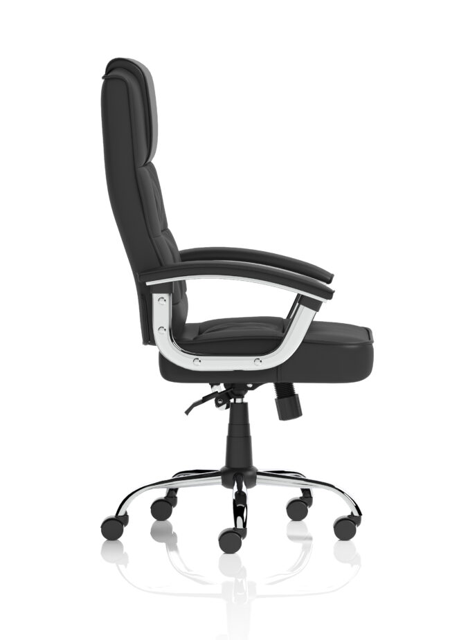 moore deluxe high back black executive office chair with arms