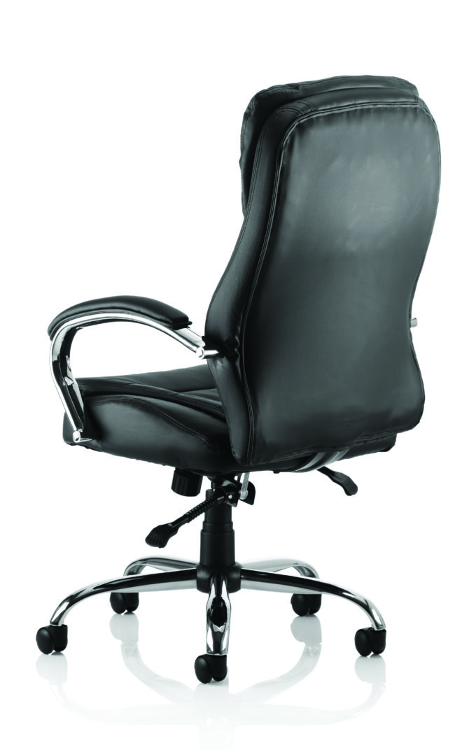 rocky high back executive black leather office chair with arms