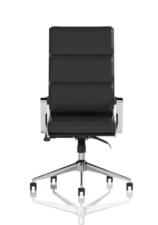 savoy high back executive black leather office chair with arms
