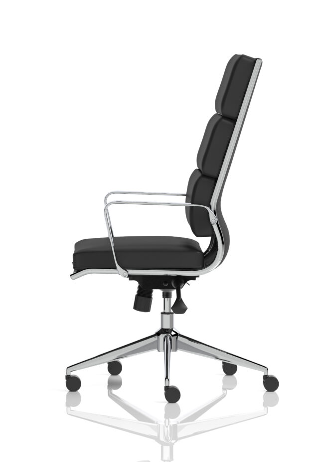 savoy high back executive black leather office chair with arms