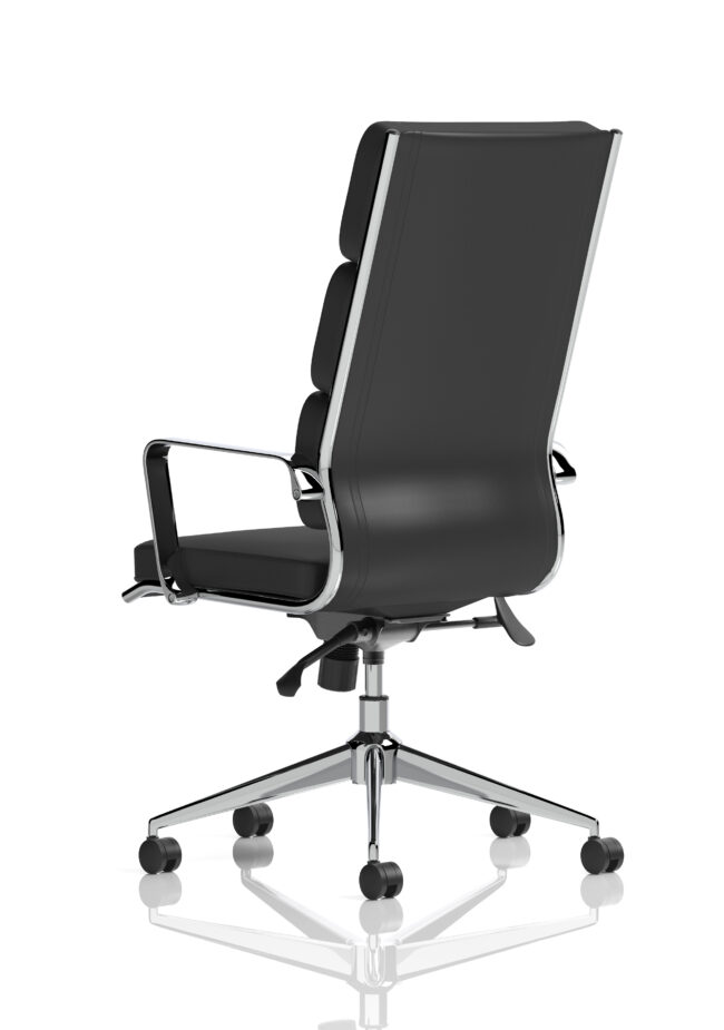 savoy high back executive black leather office chair with arms
