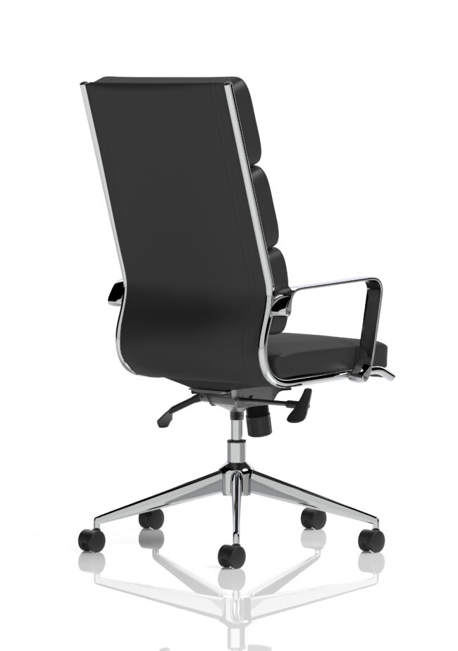 savoy high back executive black leather office chair with arms