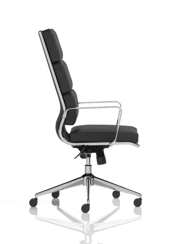 savoy high back executive black leather office chair with arms